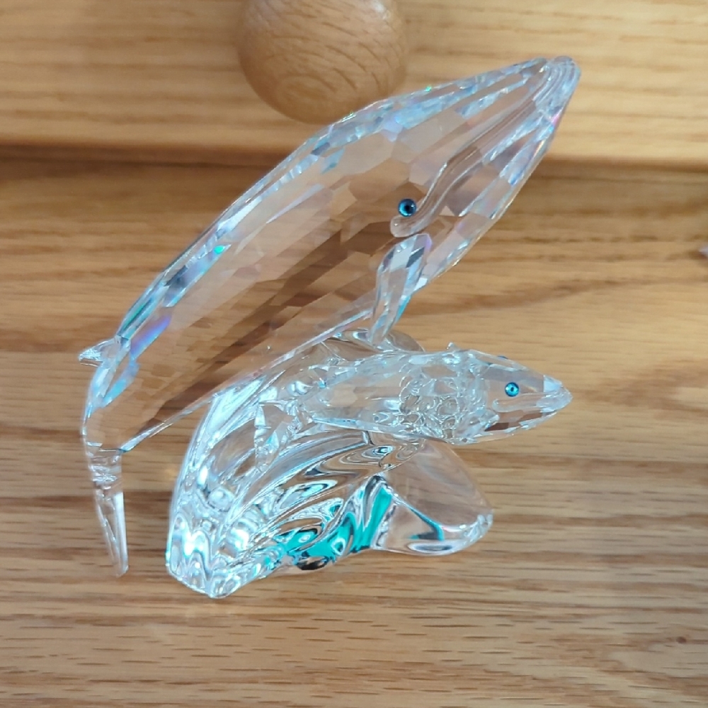 Swarovski Crystal Whale Figurine
